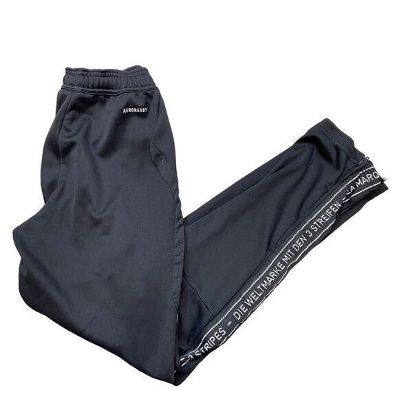 Adidas‎ Youth Side Stripe Japanese Writing Track Pants Size Youth Medium Black - Picture 4 of 12